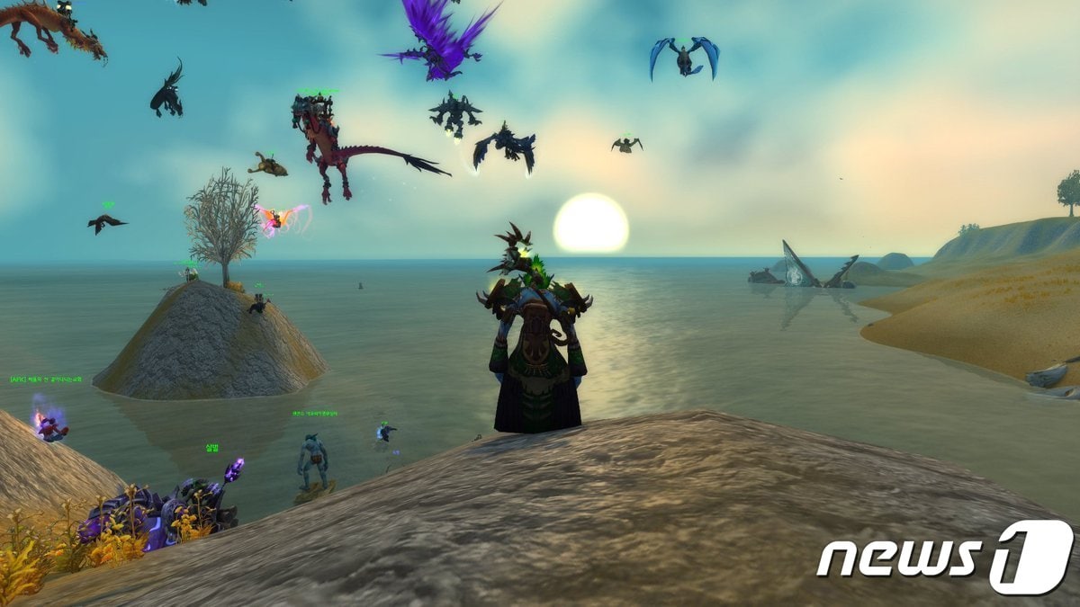 블리자드가 만든 다중접속역할수행게임(MMORPG) '월드오브워크래프트'(WOW·와우)의 경우, 와우와 해돋이를 합친 말인 '와돋이'라는 게임 내 문화가 있었다. (온라인 커뮤니티 갈무리) ⓒ 뉴스1