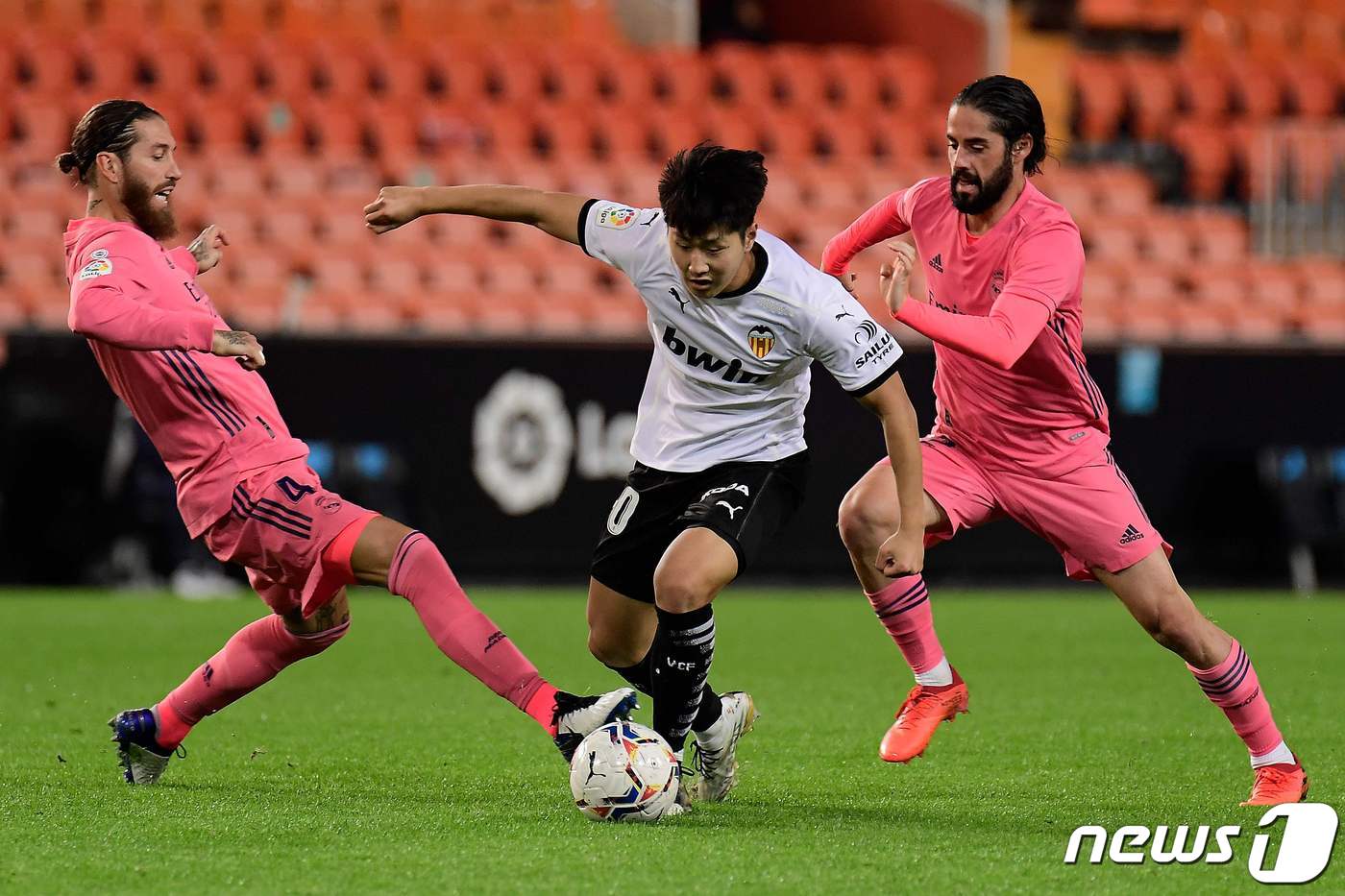 이강인이 아틀레틱전에서 출전 기회를 잡지 못했다. ⓒ AFP=뉴스1