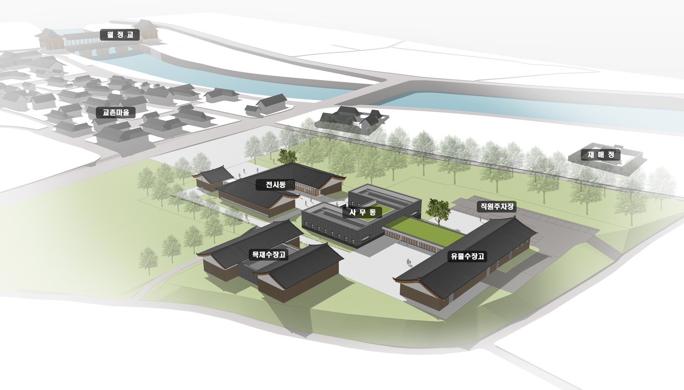 경주 월성발굴조사 운영시설 조감도