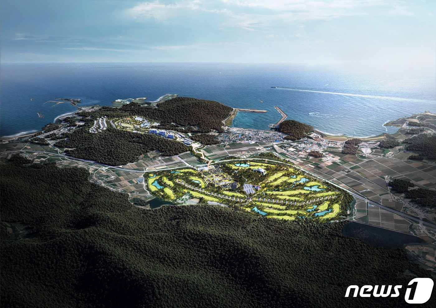 전북 부안군은 격포 관광단지 조성사업이 전북권에서는 유일하게 제7차 전북권 관광개발계획에 반영됐다.  격포 관광단지개발 조감도ⓒ 뉴스1