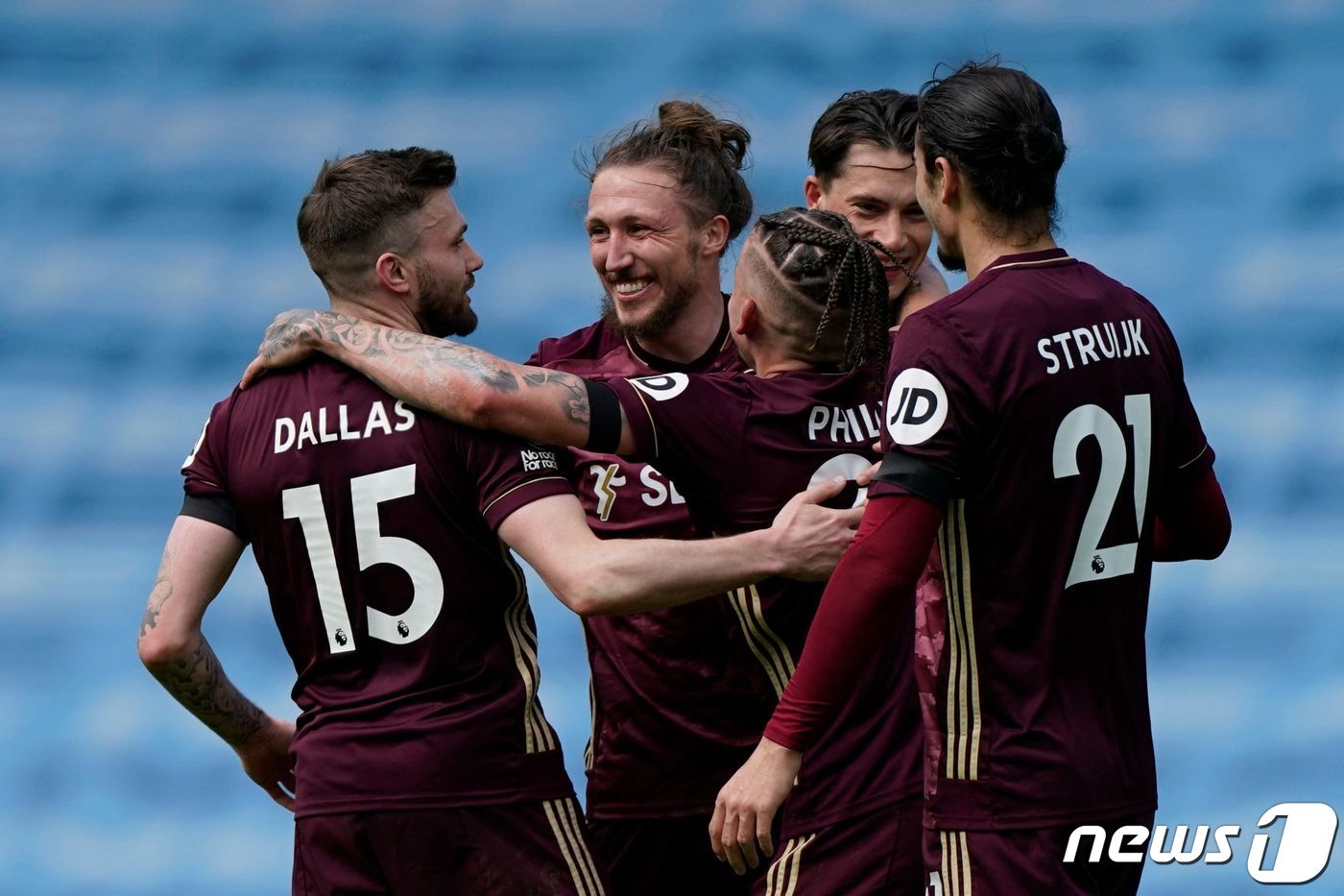 맨시티를 슈팅 2방으로 격침시킨 리즈 유나이티드. ⓒ AFP=뉴스1
