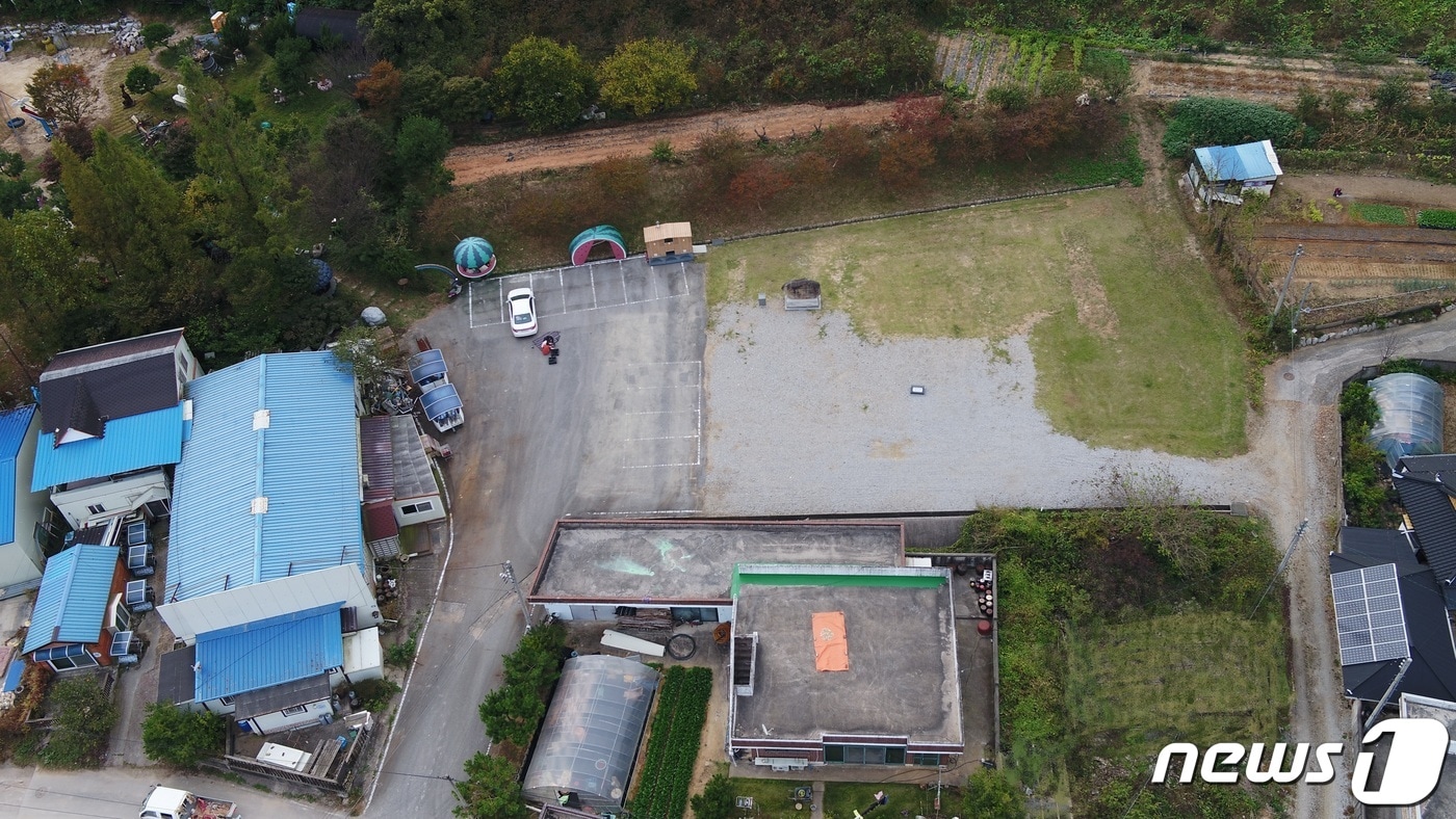 전북 고창군 죽림리 당촌마을의 전봉준 생가터 등 고창지역의 문화유산이 전북도 지정문화재로 4건이 지정됐다. 하늘에서 본 고창읍 전봉준 장군 생가터. ⓒ 뉴스1