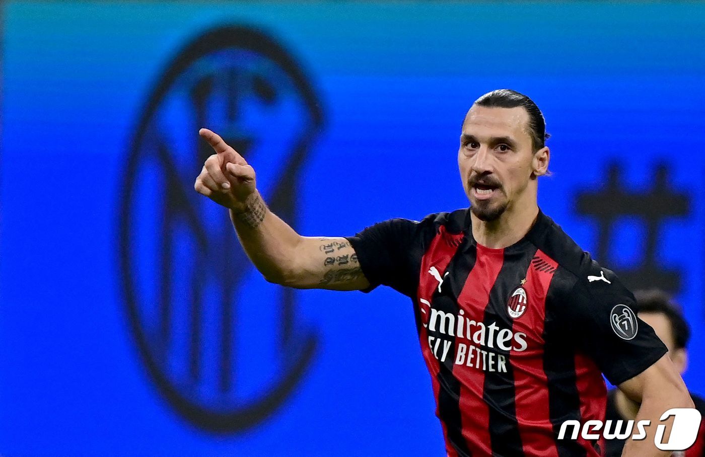 AC밀란과 1년 재계약을 한 즐라탄 이브라히모비치. ⓒ AFP=뉴스1