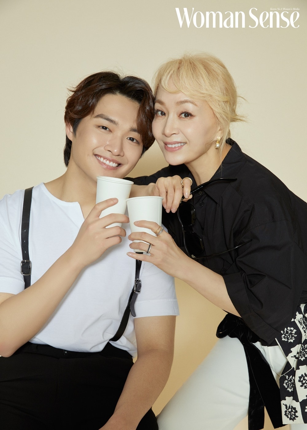 박해미 황성재 모자 / 우먼센스 제공 ⓒ 뉴스1