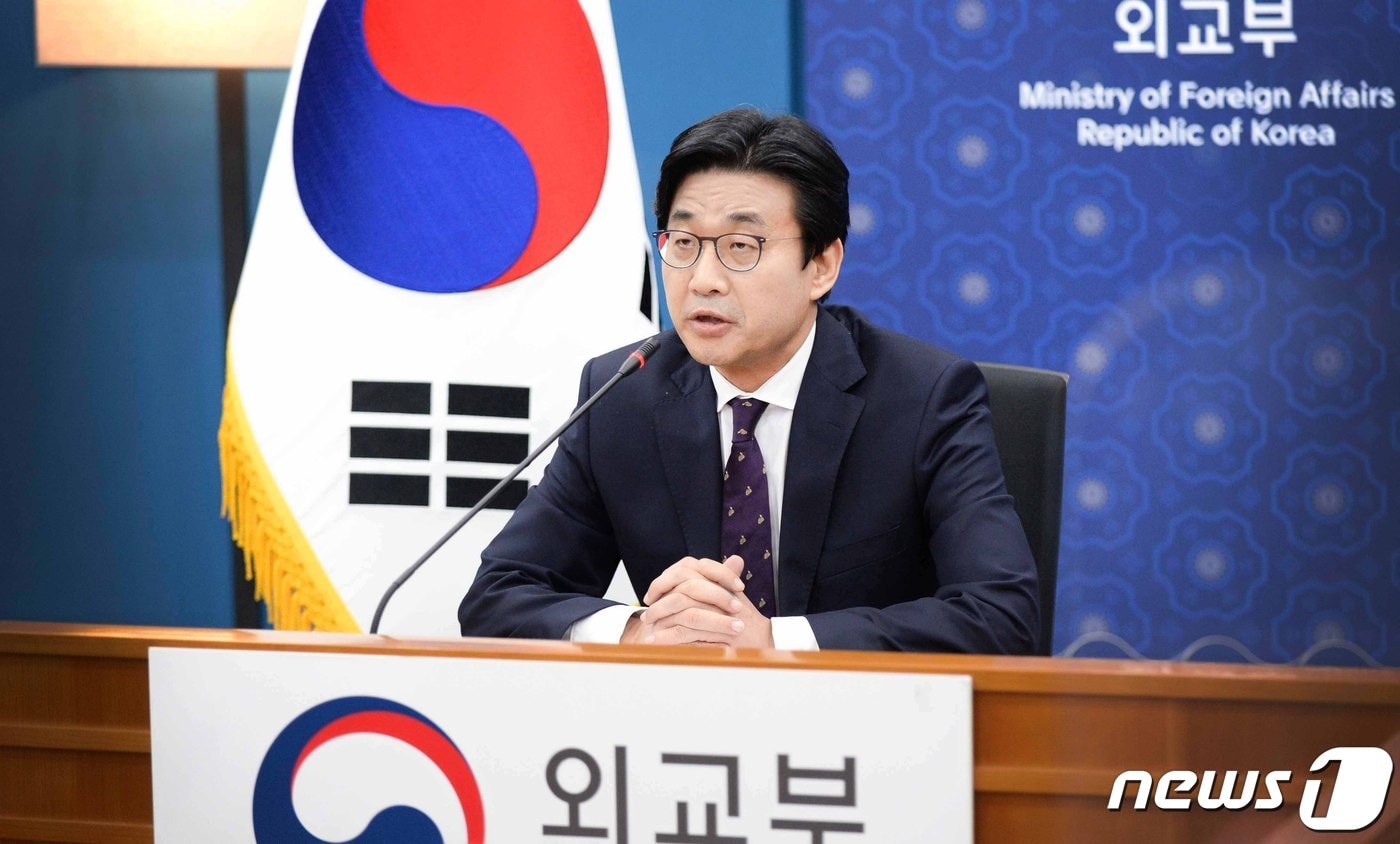 최종문 외교부 2차관은 27일 제77차 유엔 아시아태평양 경제사회위원회(UN ESCAP·유엔 에스캅) 총회에 참석해 일본 정부의 후쿠시마 원전 오염수 방출 결정이 해양 환경에 중대한 피해를 야기할 수 있음을 제기했다.(외교부 제공)ⓒ 뉴스1