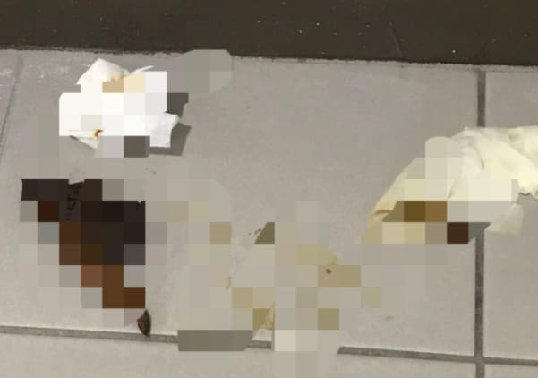 경기도의 한 아파트 입주민이 공개한 대변 테러 현장. (온라인 커뮤니티 갈무리) ⓒ 뉴스1