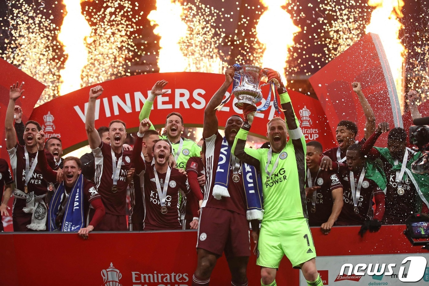 FA컵 우승을 차지한 레스터시티 ⓒ AFP=뉴스1