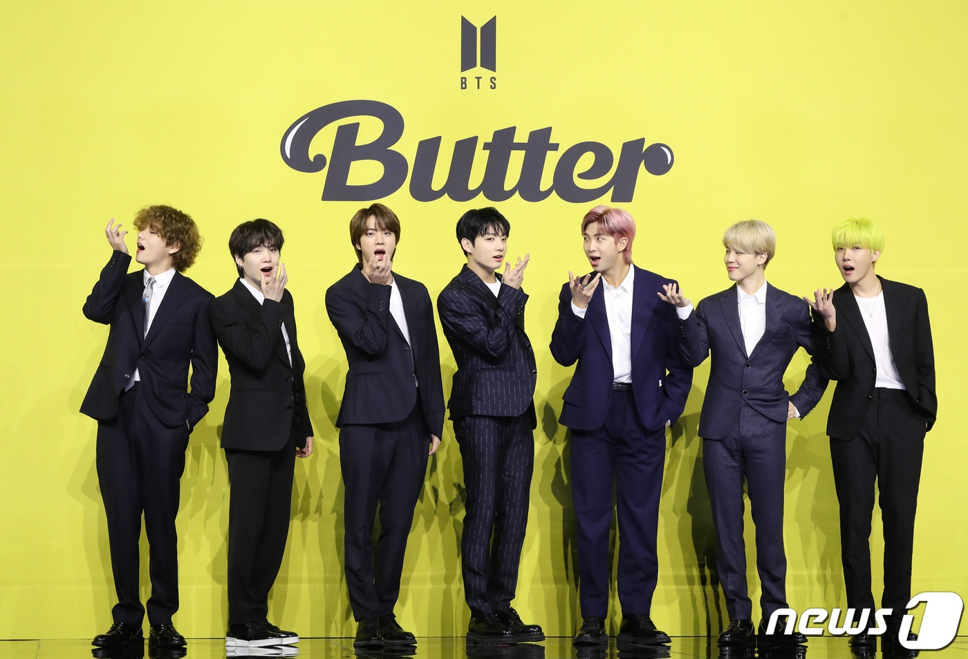 그룹 방탄소년단(BTS) 뷔(왼쪽부터), 슈가, 진, 정국, RM, 지민, 제이홉ⓒ News1 권현진 기자