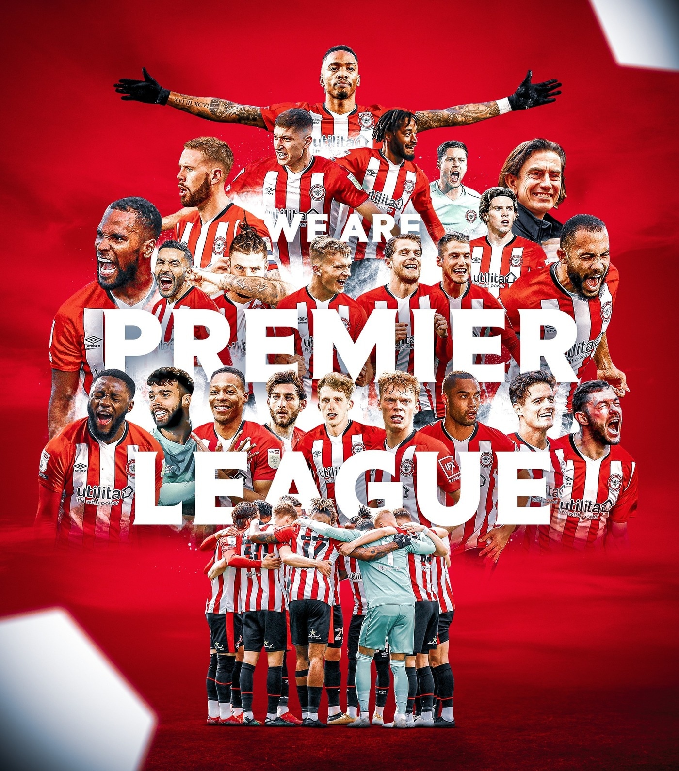 EPL로 승격한 브렌트포드. (브렌트포드 구단 SNS) ⓒ 뉴스1