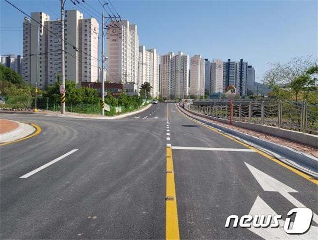 경동스마트~대승2차간 도시계획도로 전경. (양산시 제공) ⓒ 뉴스1