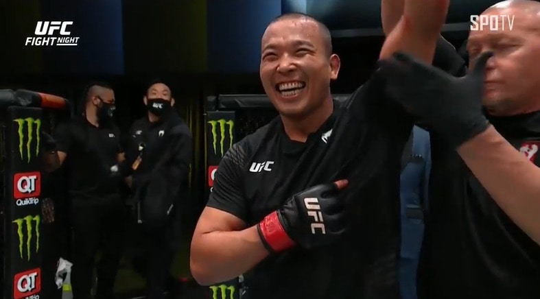 박준용이 UFC 3연승을 질주했다.(SPOTV 방송화면 캡처)ⓒ 뉴스1