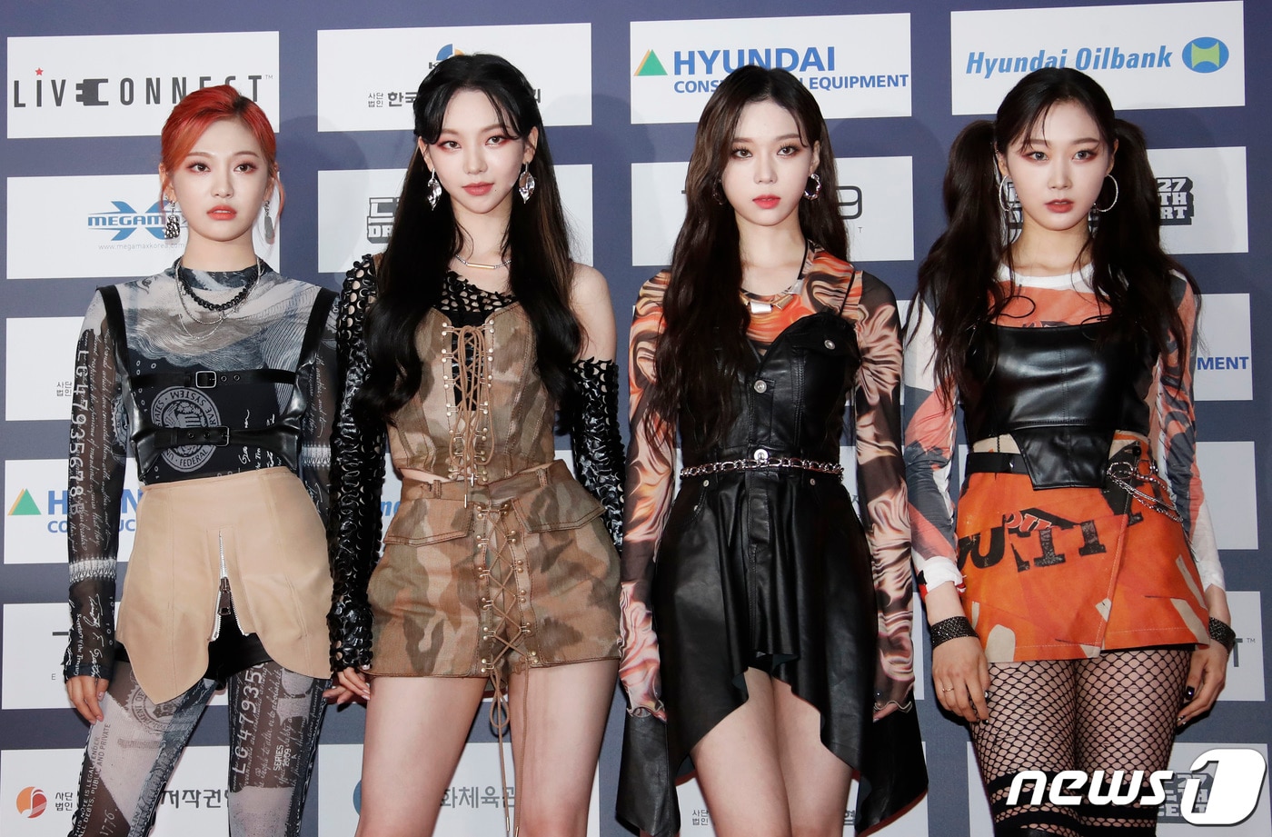 에스파 닝닝(왼쪽부터), 카리나, 윈터, 지젤 ⓒ News1 권현진 기자