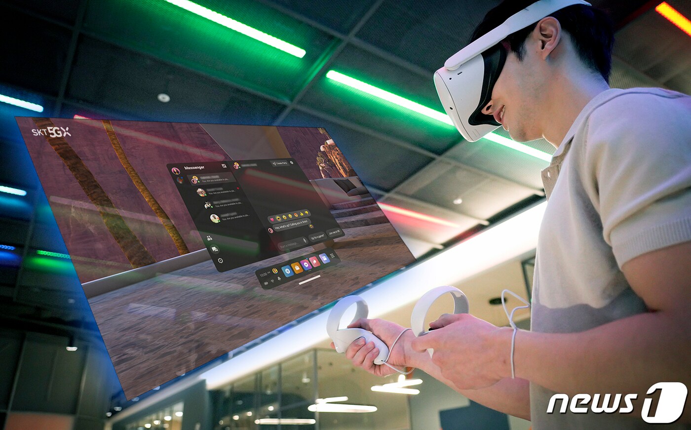 SK텔레콤은 페이스북이 새롭게 출시한 오큘러스퀘스트2 128GB 모델을 오는 24일부터 국내 공식 판매 한다고 밝혔다. (SK텔레콤 제공) ⓒ 뉴스1