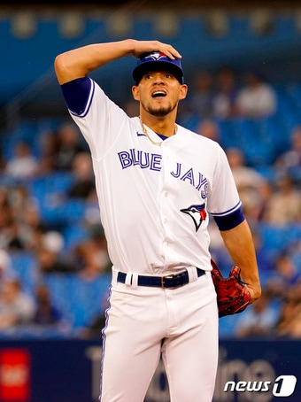 토론토 블루제이스 선발 투수 호세 베리오스. ⓒ 로이터=뉴스1