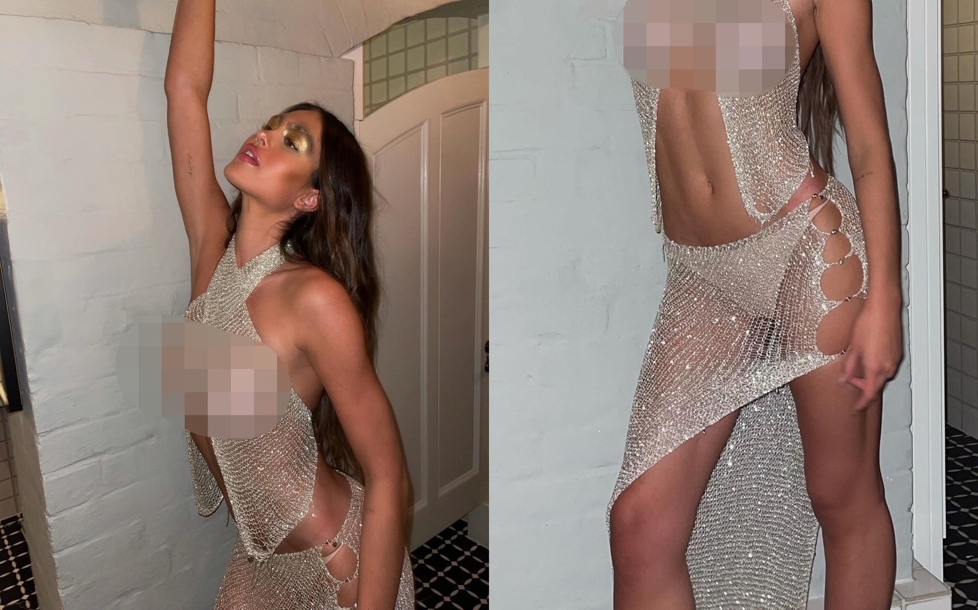 할리우드 스타 아멜리아 그레이 햄린이 지난 17일 개최된 '런던 패션위크'에 참석해 파격적인 드레스를 선보였다. (아멜리아 그레이 햄린 인스타그램 갈무리)  ⓒ 뉴스1