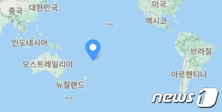 통가 위치도 - 네이버 지도 갈무리