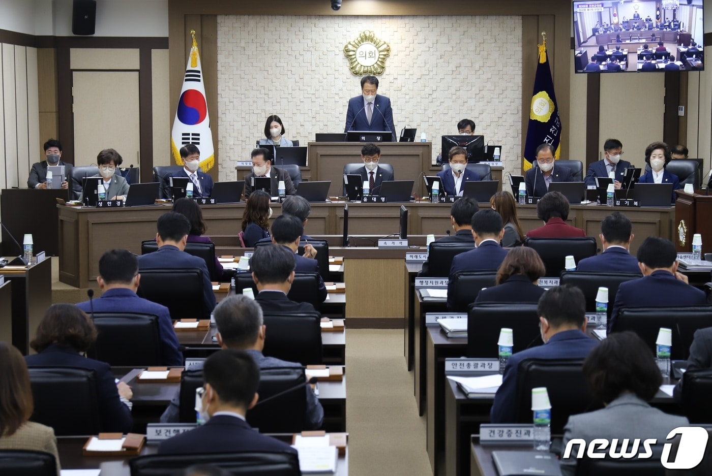 충북 진천군의회는 11일 308회 임시회를 열어 오·폐수 처리시설 현지조사 특별위원회 계획서를 채택했다.&#40;진천군의회 제공&#41;.2022.10.11/