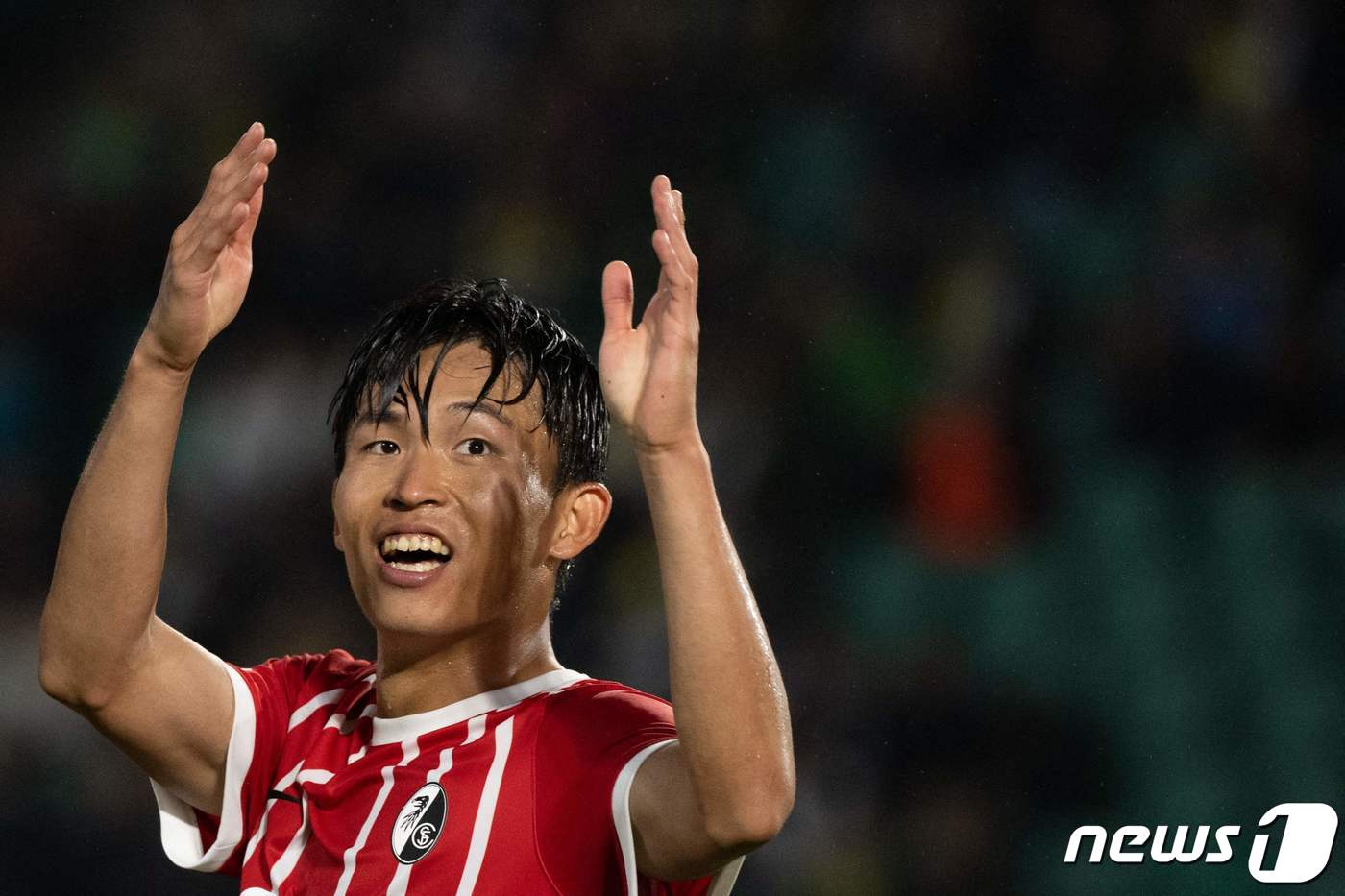 프라이부르크의 정우영. ⓒ AFP=뉴스1