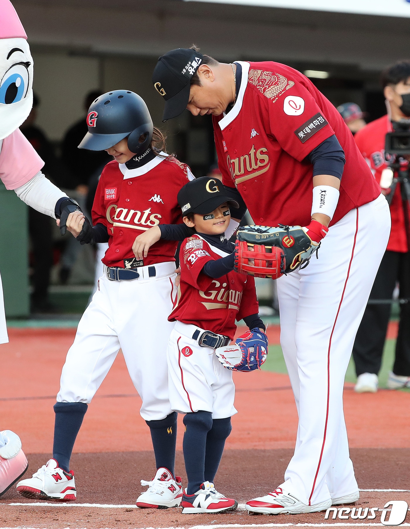 이대호와 아들 ⓒ 뉴스1 