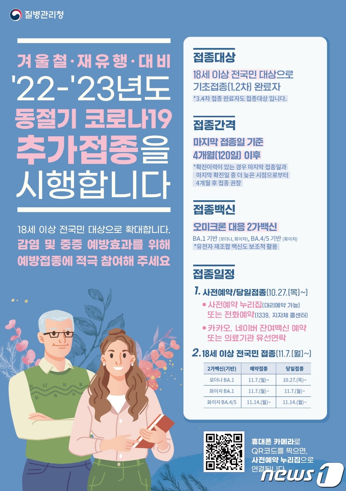 2022~2023년도 동절기 코로나19 백신 추가 접종 홍보문.&#40;수원시 제공&#41;