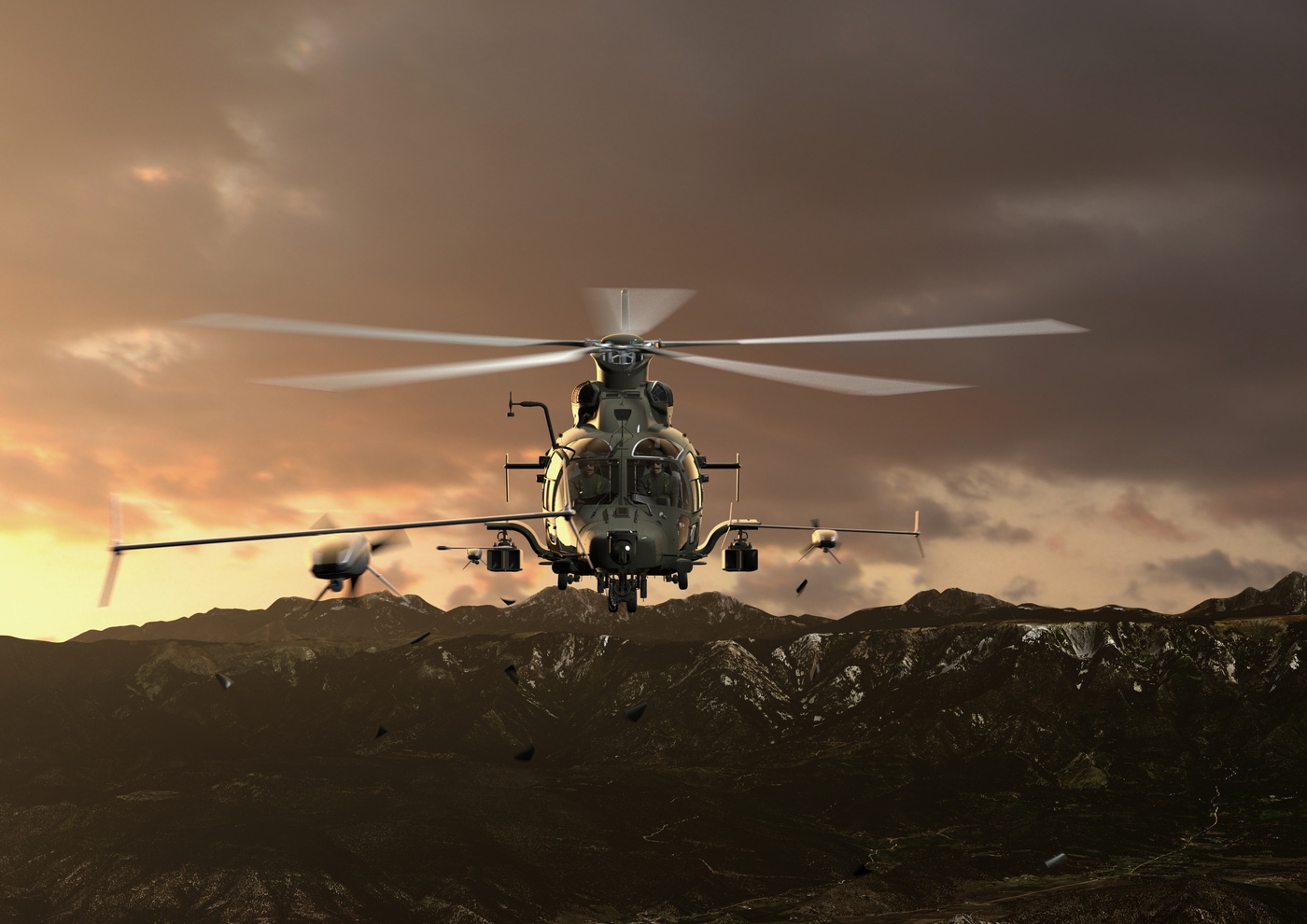 소형무장헬기 유무인 복합운용 체계 구현도(KAI제공)