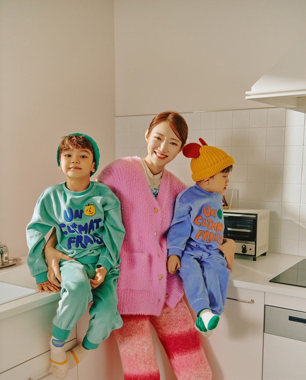 이랜드 밀리밤이 임창정과 아내 서하얀의 아들을 공식 모델로 발탁했다.(이랜드제공)