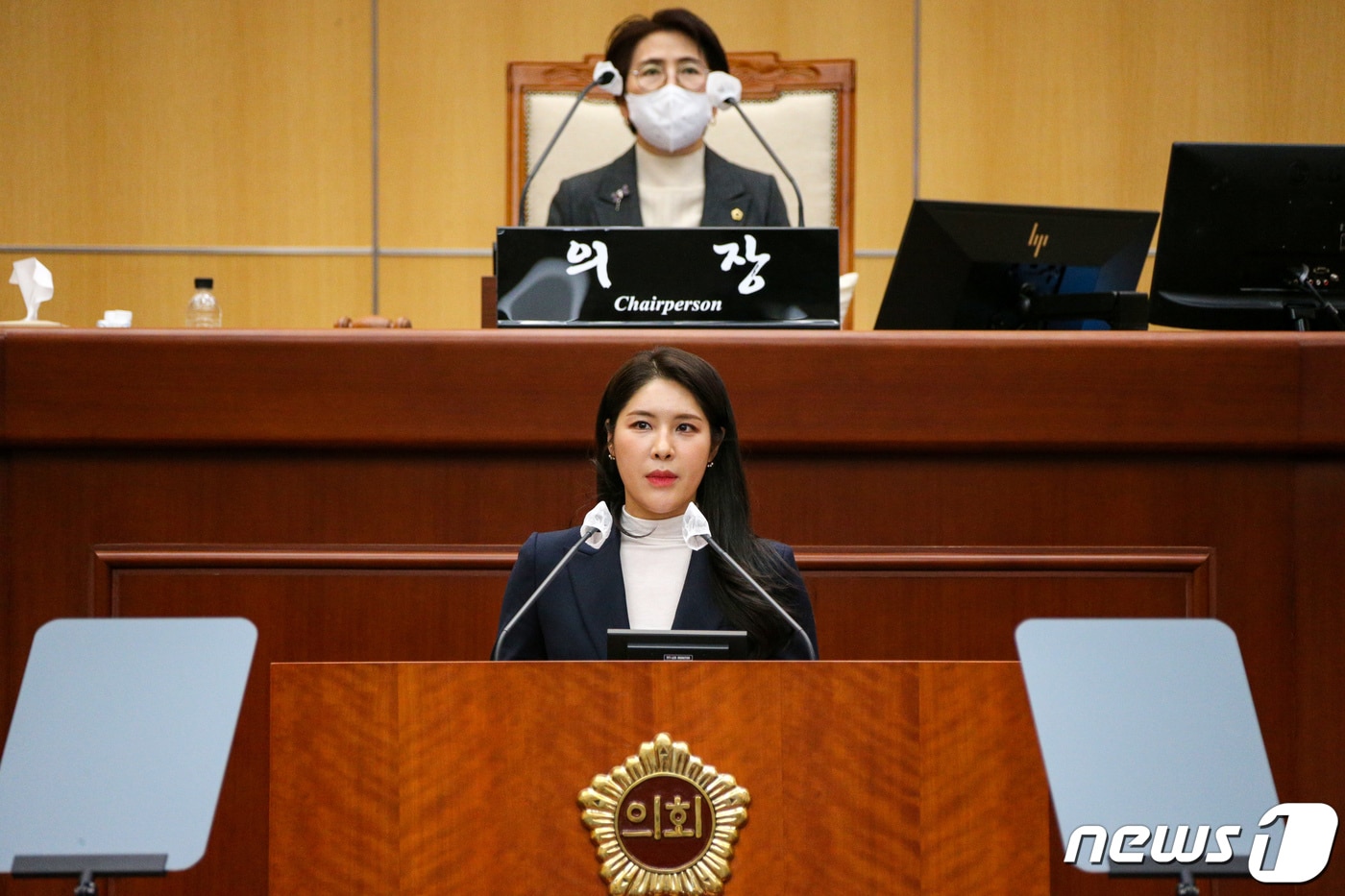 김슬지 전북도의원이 정례회 본회의에서 발언을 하고 있다.(전북도의회제공)2022.12.14 ⓒ 뉴스1