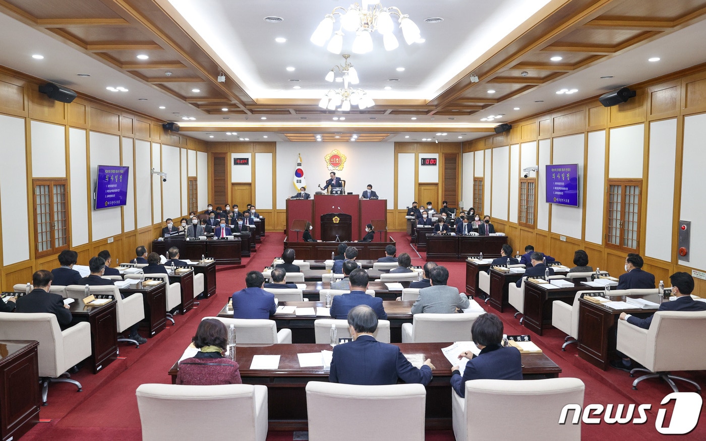 대구시의회가 20일 제297회 정례회를 폐회하고 2022년 의사일정을 마무리했다. 사진은 본회의장 모습.(대구시의회 제공)