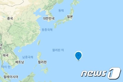 괌 위치도 - 네이버 지도 갈무리