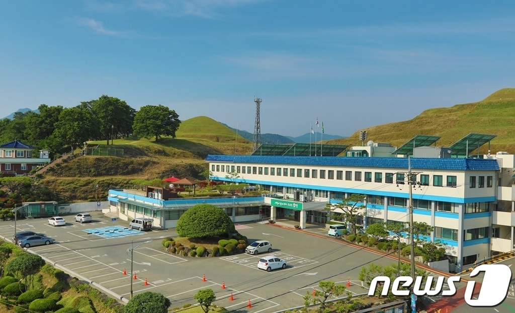 함안군은 아동수당 지급대상 연령을 현행 만 7세 미만에서 만 8세 미만으로 확대한다. 사진은 함안군청 전경ⓒ 뉴스1