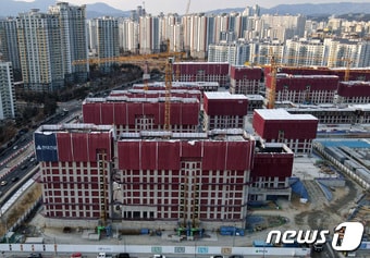 대전의 한 공동주택 건설 현장.(자료사진)ⓒ News1