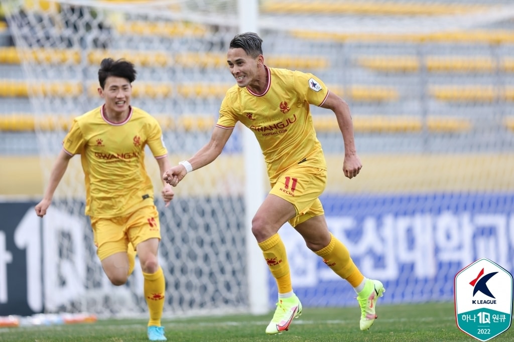 광주FC의 외국인 공격수 헤이스(한국프로축구연맹 제공) ⓒ 뉴스1