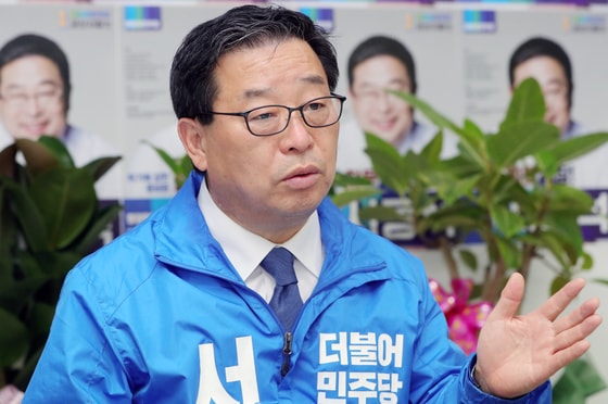 서동석 군산시장 후보가 뉴스1 전북취재본부와 인터뷰를 하고 있다. 뉴스1 ⓒ News1 유경석 기자