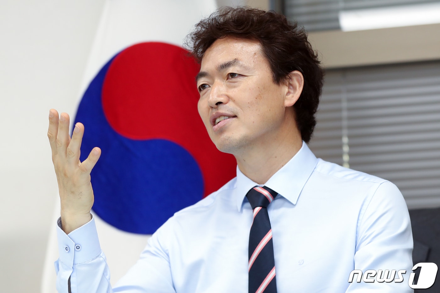 김종천 전 과천시장이 2022년 4월 26일 경기 과천시청에서 뉴스1과 인터뷰를 하고 있는 모습. 2022.4.26 ⓒ 뉴스1 민경석 기자