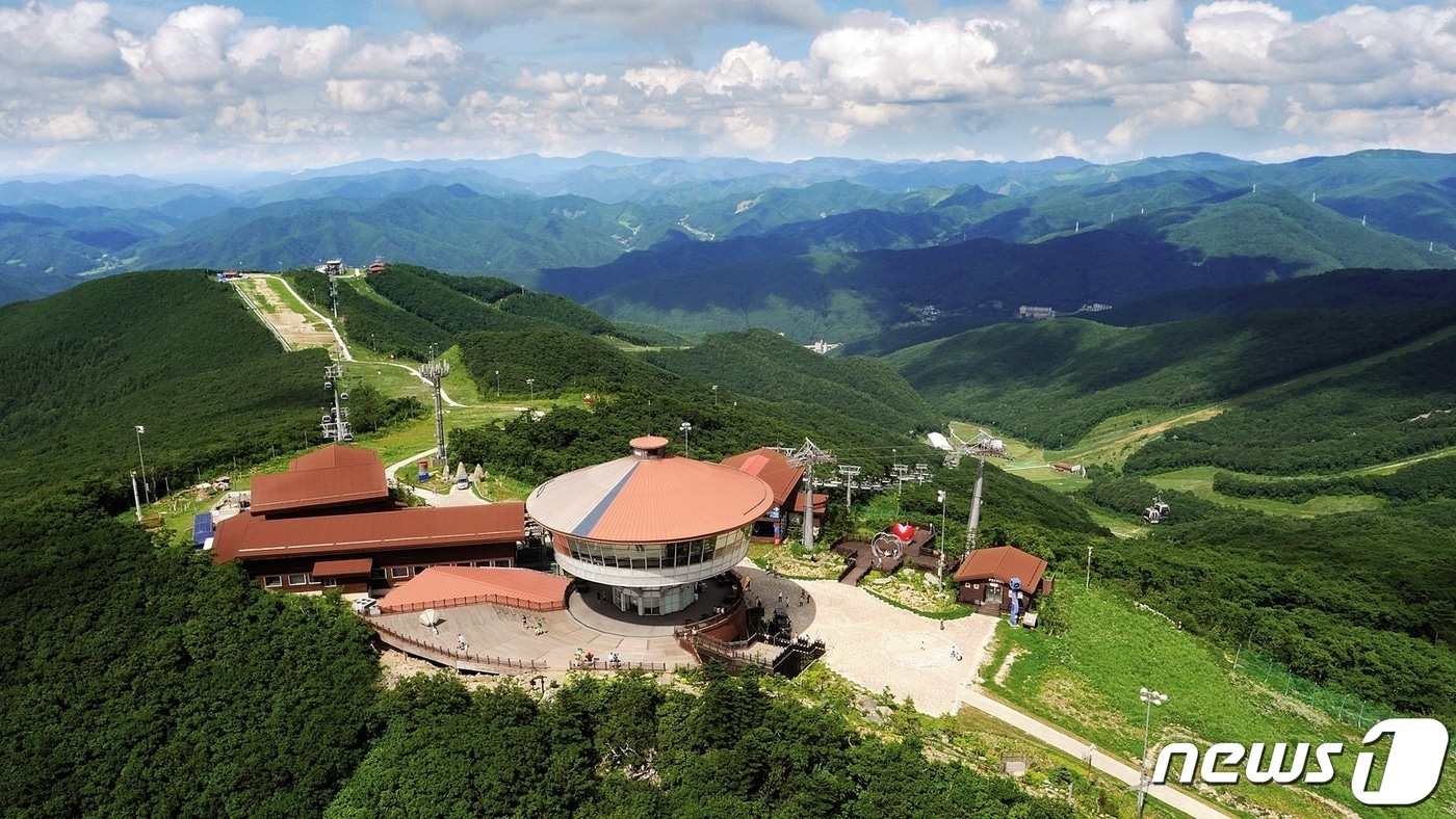 강원 정선 하이원리조트 마운틴 탑에서 바라본 백두대간. (뉴스1 DB)