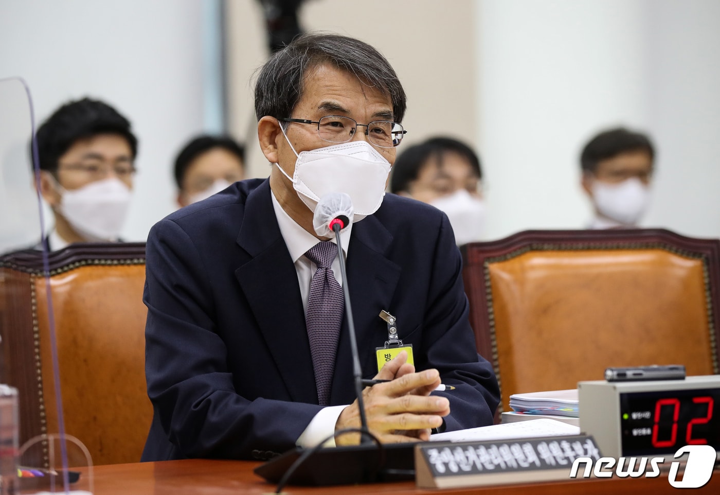 노태악 중앙선거관리위원장 후보자가 13일 오후 서울 여의도 국회에서 열린 인사청문회에서 의원 질의에 답변하고 있다. (공동취재) 2022.5.13/뉴스1 ⓒ News1 유승관 기자