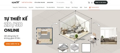 베트남 인테리어 중개 플랫폼 업체 '스페이스T' 홈페이지(아키드로우 제공)ⓒ 뉴스1