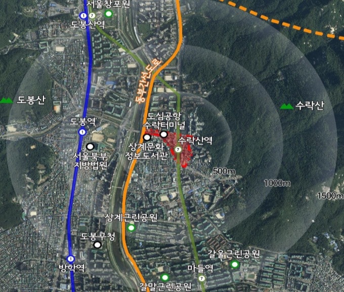 수락지구중심 지구단위계획구역 위치도. ⓒ 뉴스1