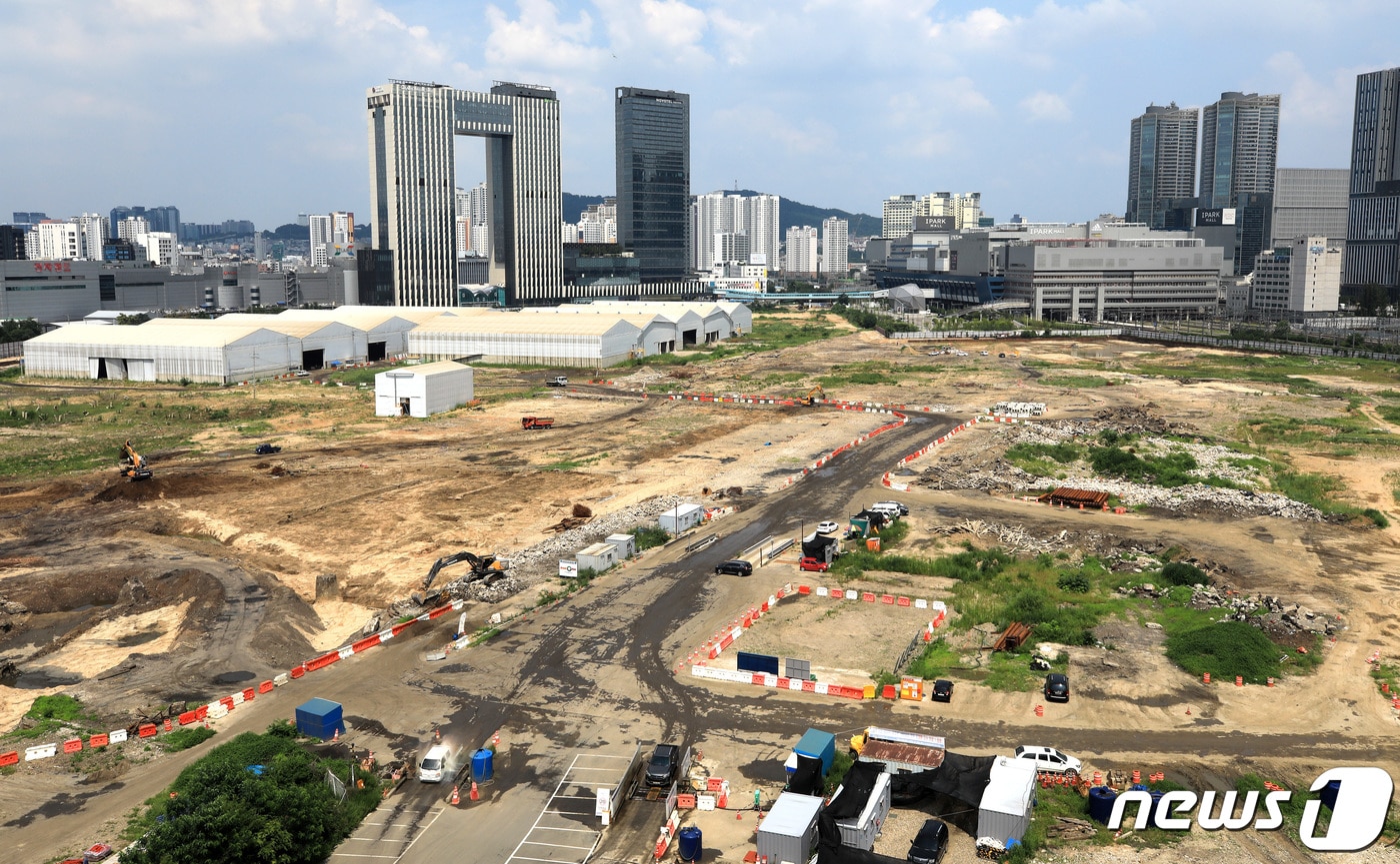  서울 용산 정비창 부지의 모습. 2022.7.26/뉴스1 ⓒ News1 구윤성 기자