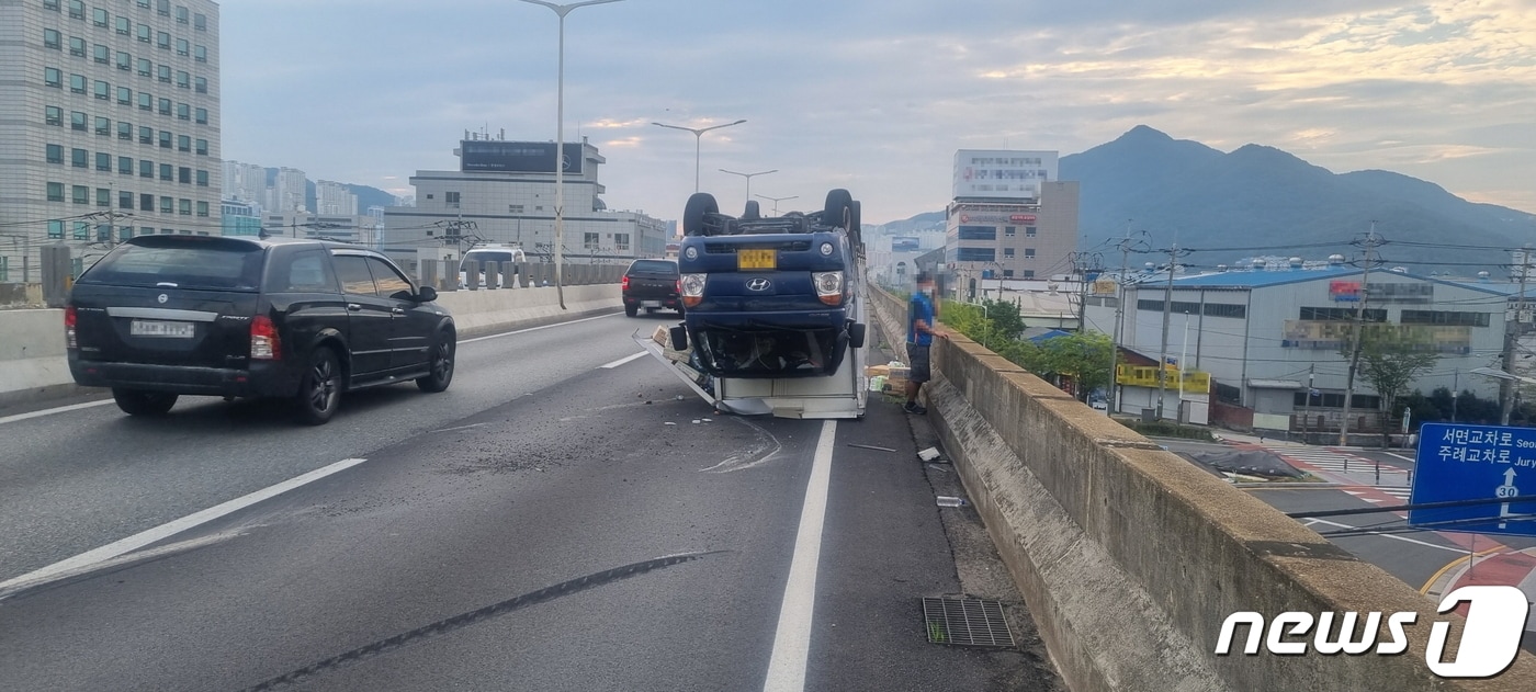 사고 현장.(부산경찰청 제공)