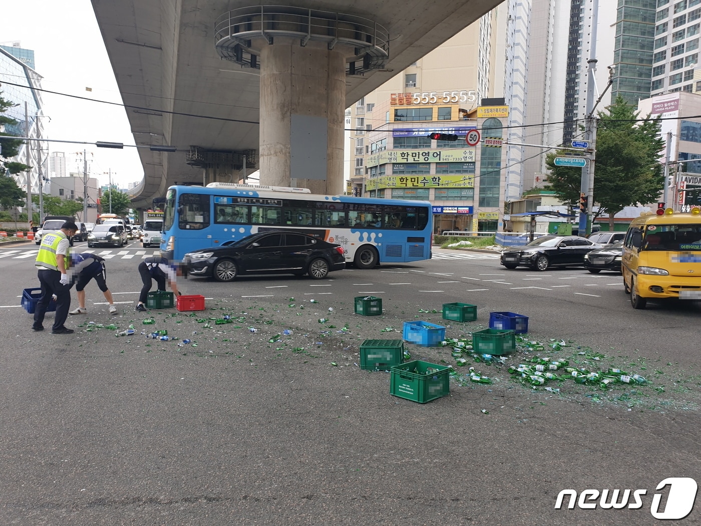 사고 현장.&#40;부산경찰청 제공&#41;