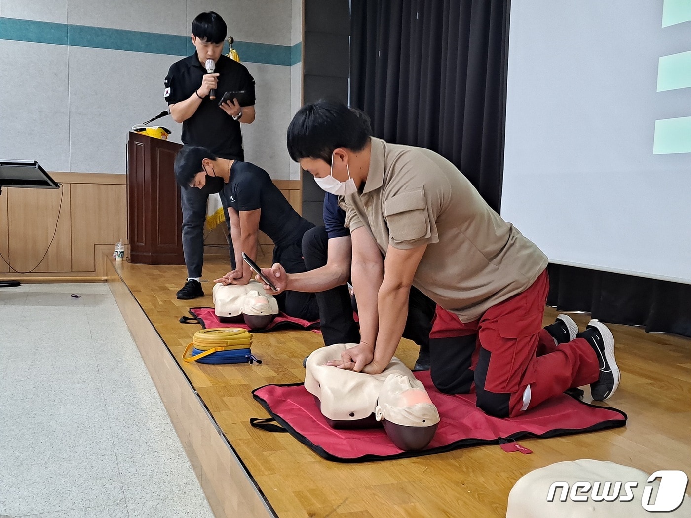 북부지방산림청이 지난 30일부터 오는 9월 2일까지 산불재난특수진화대원 93명을 대상으로 안전사고 예방교육을 실시하고 있다. (북부지방산림청 제공) 2022.8.31/뉴스1