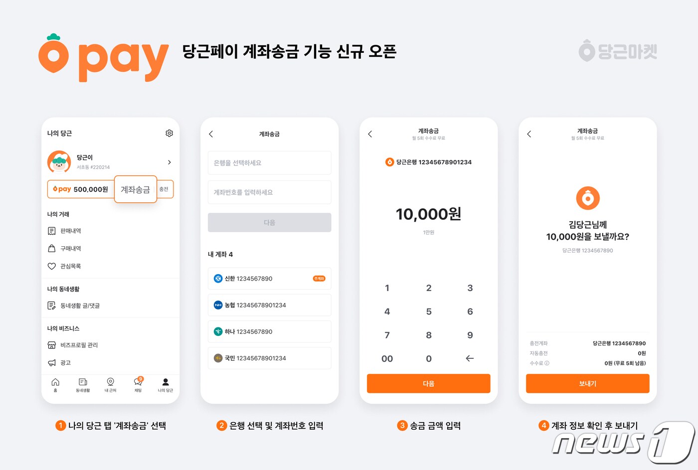 당근마켓, 당근페이에 '계좌송금' 기능 추가(당근마켓 제공)