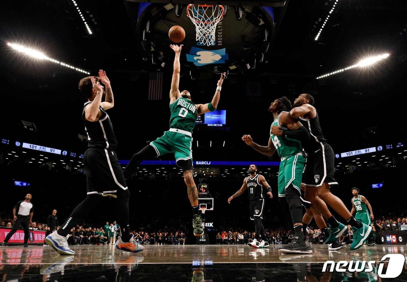 제이슨 테이텀의 슛 장면. ⓒ AFP=뉴스1