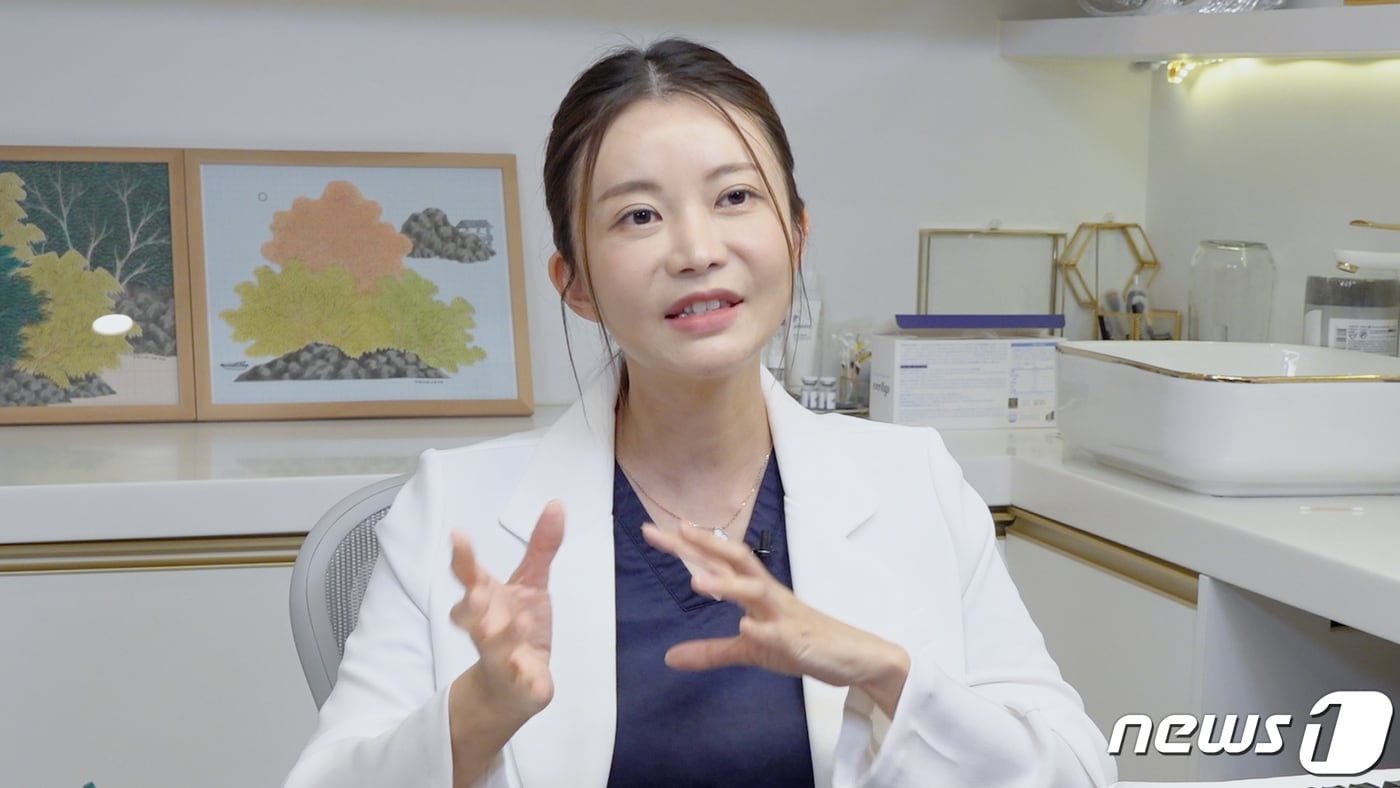 김지연 와이퀸산부인과 원장이 9일 서울 강남구에서 뉴스1과 인터뷰 하고 있다.