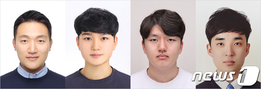 왼쪽부터 부산대 의학과 김윤학 교수, 안성준 학생, 임성주 학생, 김기훈 고신대병원 전문의(부산대 제공)