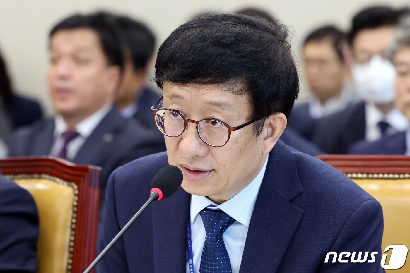 이원태 한국인터넷진흥원&#40;KISA&#41; 원장이 16일 서울 여의도 국회에서 열린 과학기술정보방송통신위원회의 정보통신산업진흥원&#40;NIPA&#41; 등 국정감사에서 의원 질의에 답하고 있다. 2023.10.16/뉴스1 ⓒ News1 황기선 기자