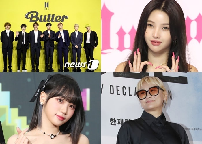 방탄소년단(왼쪽 위부터 시계방향), 전소연, 박선주, 김채원 / 사진=뉴스1