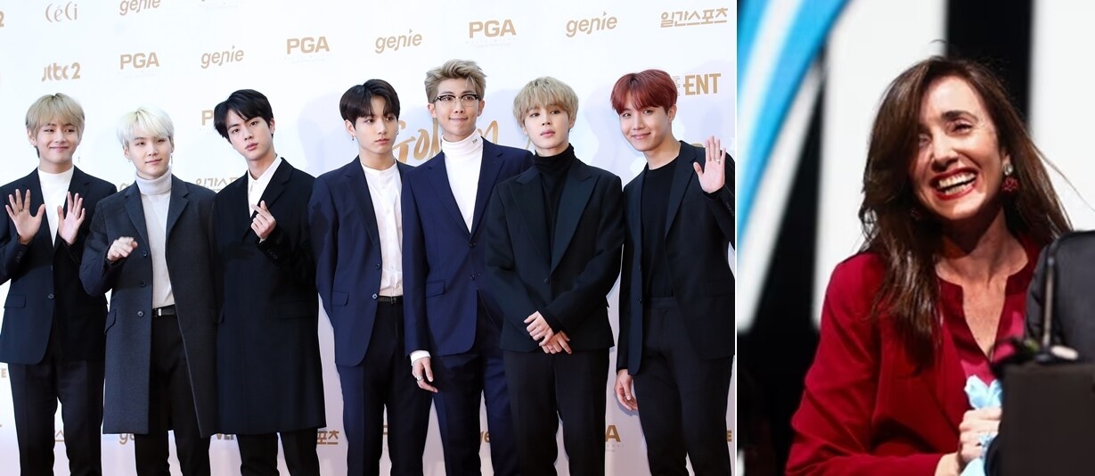 방탄소년단과 아르헨티나 극우 의원 빅토리아 비야루엘. 가디언