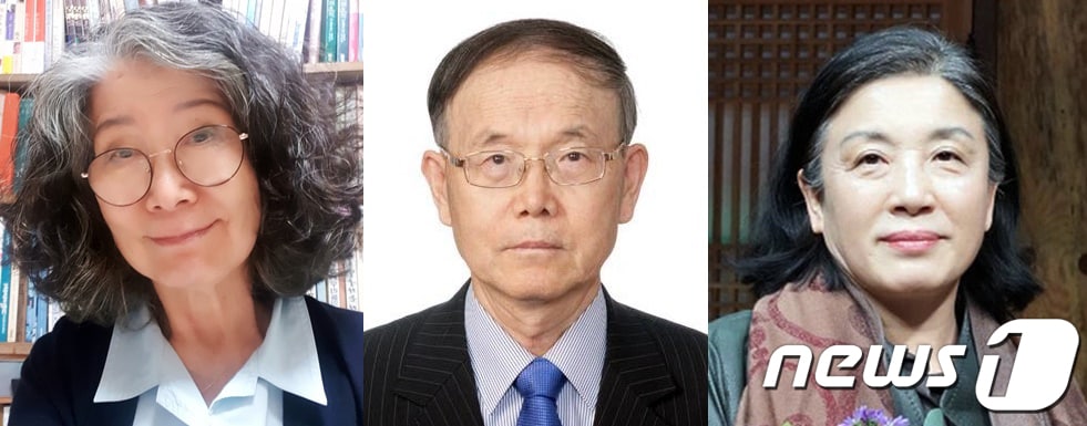 광주문학상 수상자. 왼쪽부터 서용좌 소설가, 이돈배 작가, 서연정 시인.(광주시 제공)/뉴스1